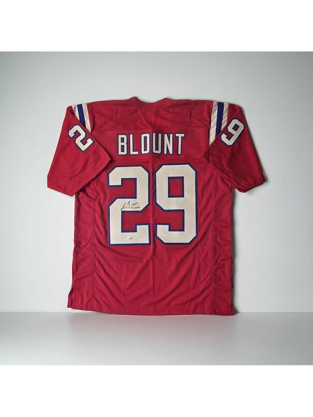 LeGarrette Blount New England Patriots Autographed Football Jersey JSA